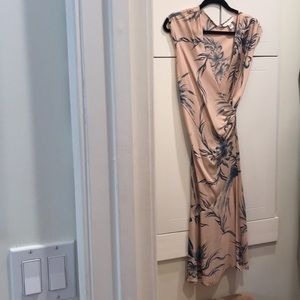 Pink and blue silk Diane vonFurstenberg dress